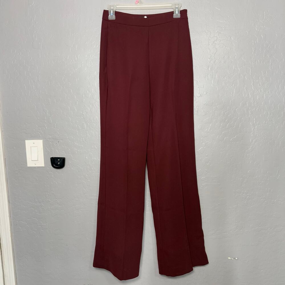 Mango Pleat Front Tailored Trouser Co-ord in Dark Red, US 2